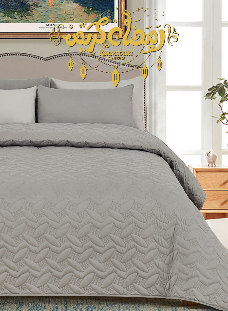 سيد المنسوجات المنزلية مفرش المضغوط مفرد من مايكروفايبر، يناسب سرير بحجم 120 × 200 سم، 3 قطع، سلسلة إلميرا - Image 1